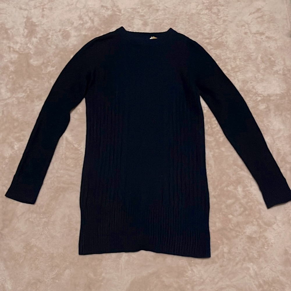 Candela Navy Cable Sweater Dress Size XS 90% Wool 10% Cashmere